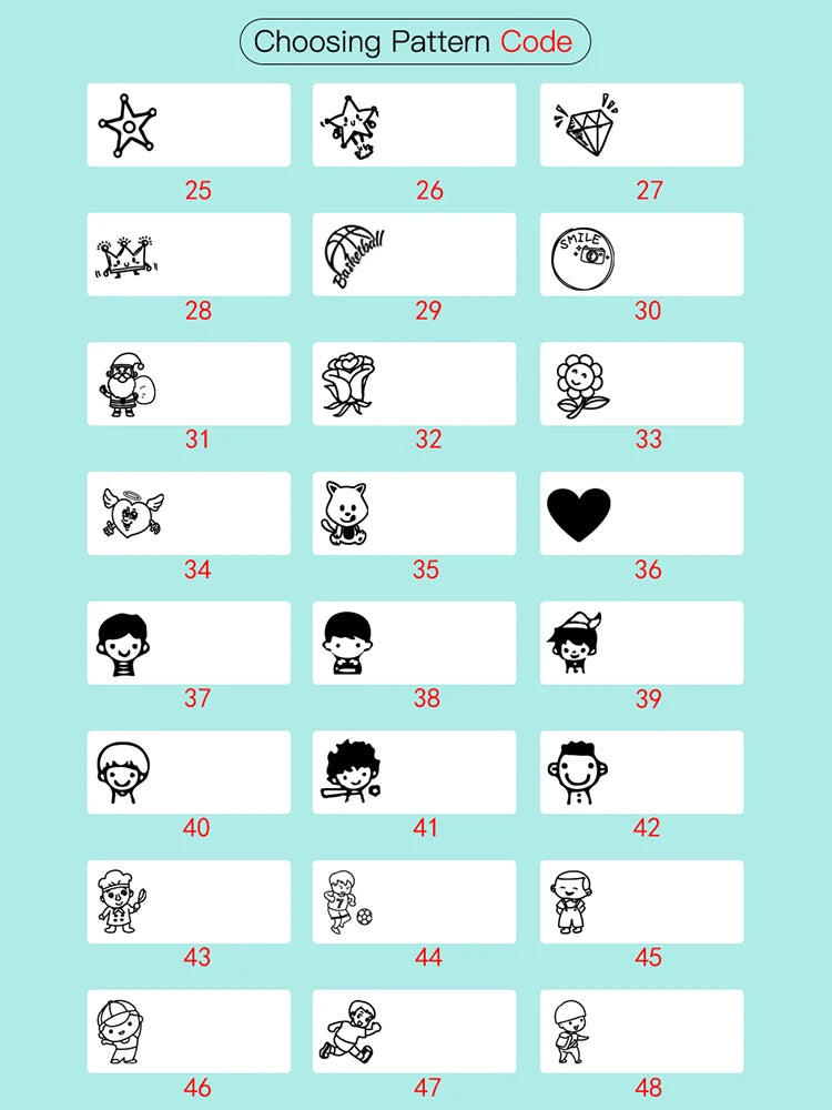 Logo/Name Custom-Made Stamp Boys Girls DIY For Children Customized Sticker Seal Student Clothes Chapter No Fade Security 06