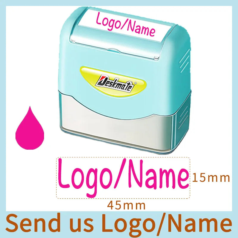 Logo/Name Custom-Made Stamp Boys Girls DIY For Children Customized Sticker Seal Student Clothes Chapter No Fade Security 06