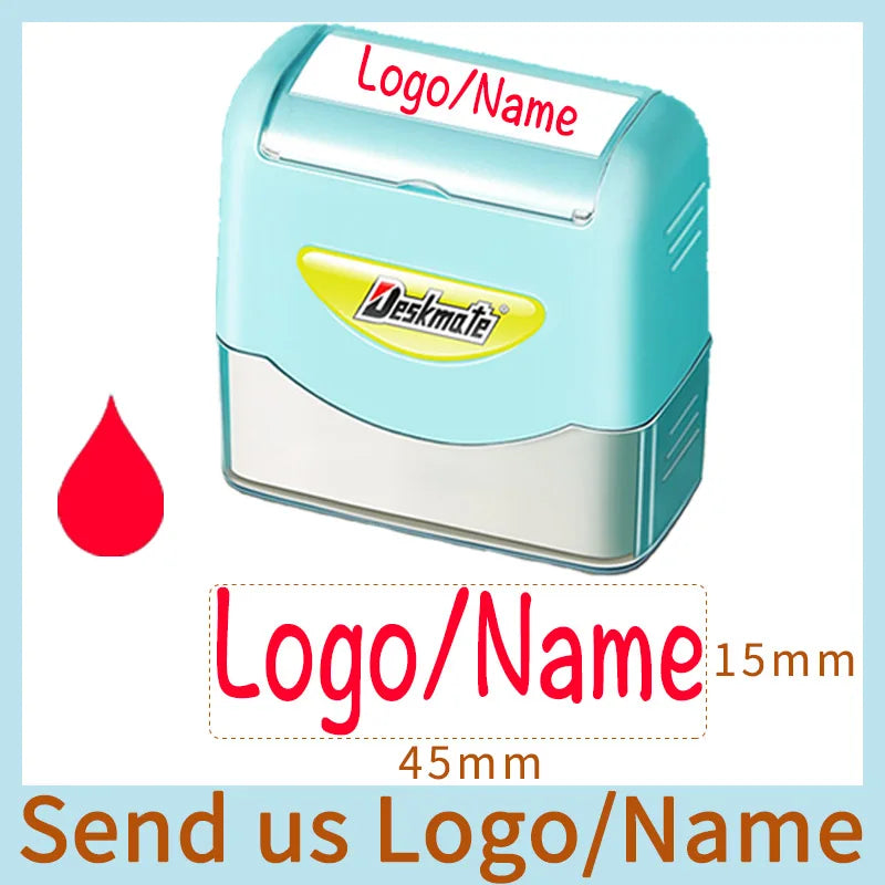 Logo/Name Custom-Made Stamp Boys Girls DIY For Children Customized Sticker Seal Student Clothes Chapter No Fade Security 06