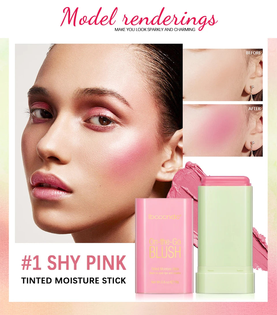 pixiBlush Cosmetic Blush Makeup Products Make Up Blusher Cosmetics Pink Blush in Bar Korean Palette Long lasting Matte Stick