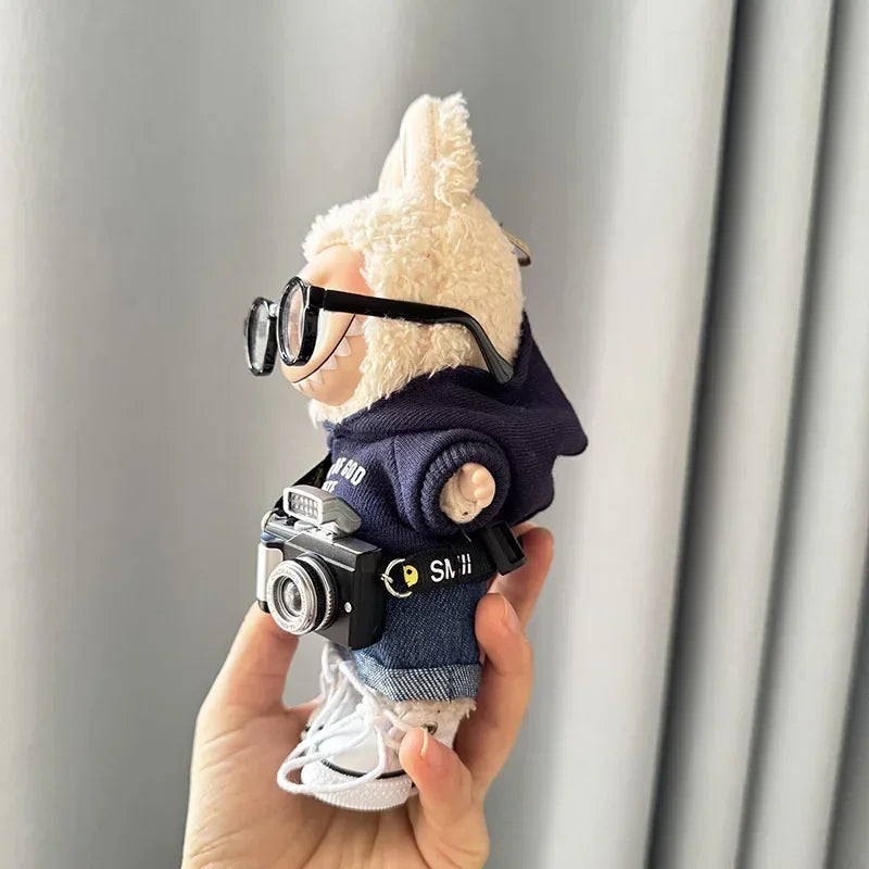 Labubu 17cm Clothes II Idol Dolls Sitting Party The Monster Outfit Accessories Clothing DIY Kids Gift Hoodie And Jeans EM03A