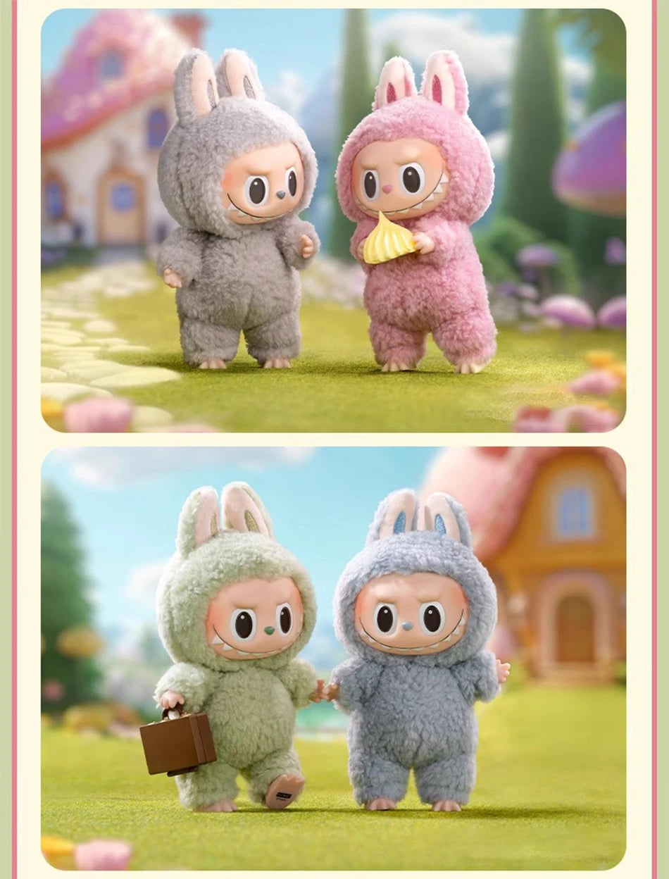 Labbubu Plush Doll Macaroon Action Anime Figure Doll Hobbies Pendant Ornament Cute Mysterious Box Pvc Kid Festival Surprise Gift