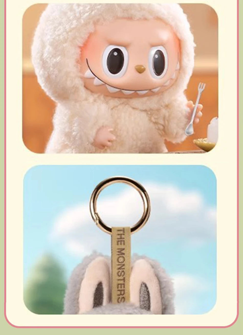 Labbubu Plush Doll Macaroon Action Anime Figure Doll Hobbies Pendant Ornament Cute Mysterious Box Pvc Kid Festival Surprise Gift