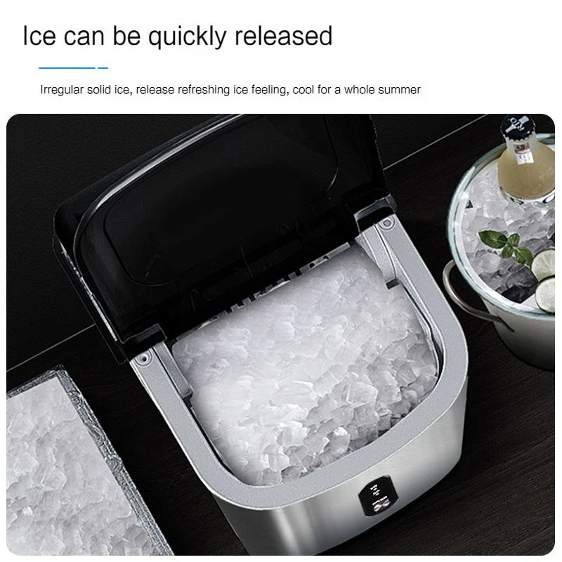 Nugget Countertop Ice Maker, Silonn Chewable Pellet Ice Machine with Self-Cleaning Function,  1.1L 135W 0.7KG