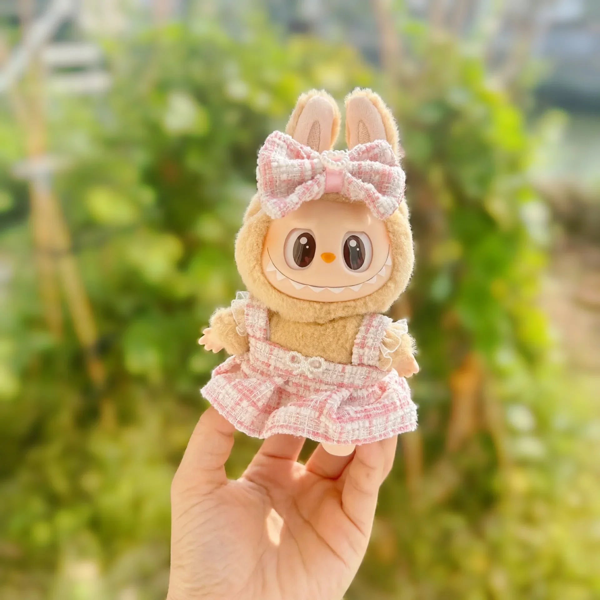 Cute Labubu Doll Outfit Accessories Classic Dress Set for 17CM V2 Mini Dolls Clothing Girl Kid Gift Labubu clothes luxury