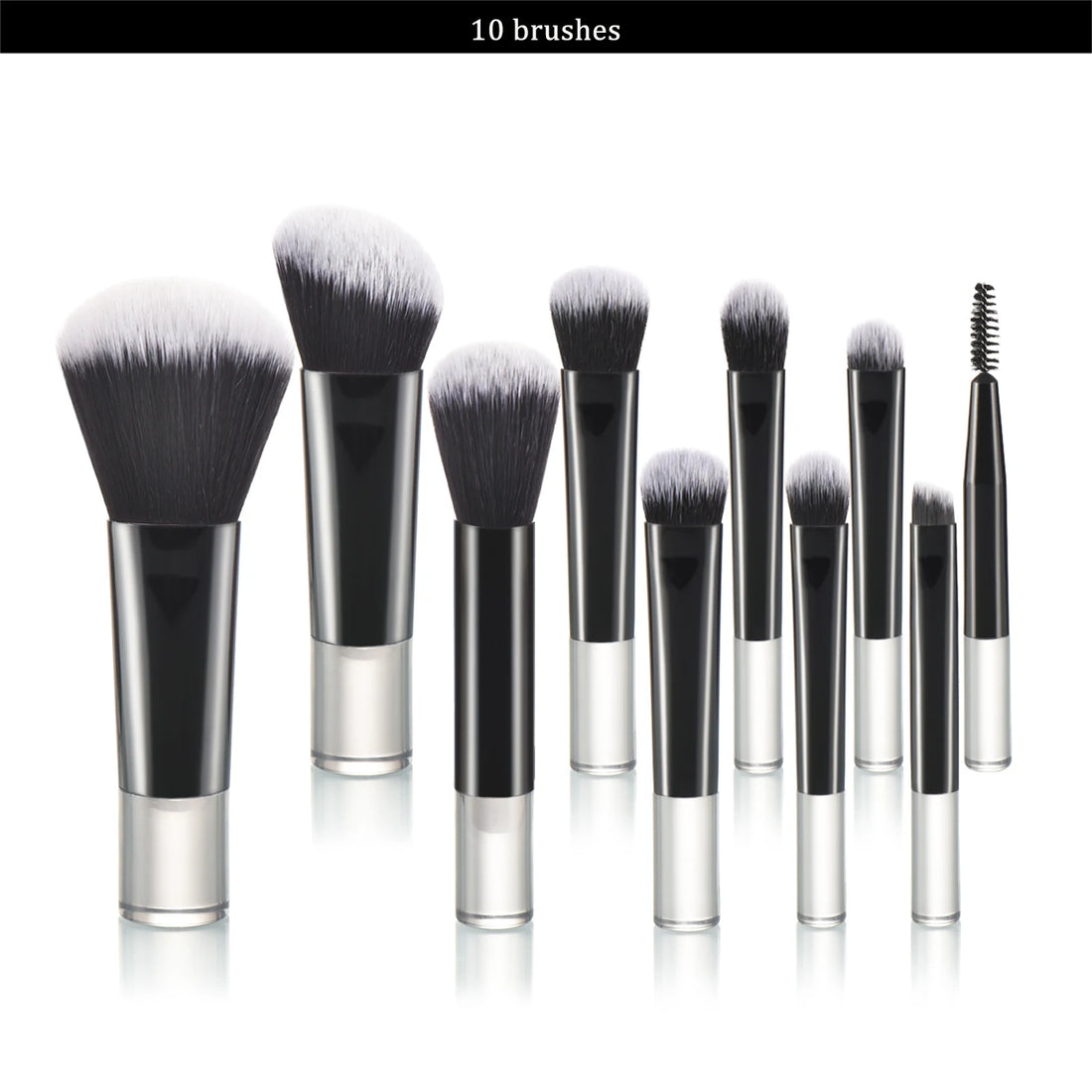 10 color Mini makeup brush Travel portable Makeup Tool Makeup Puff - Palm Brush Professional Makeup tool set Christmas gift