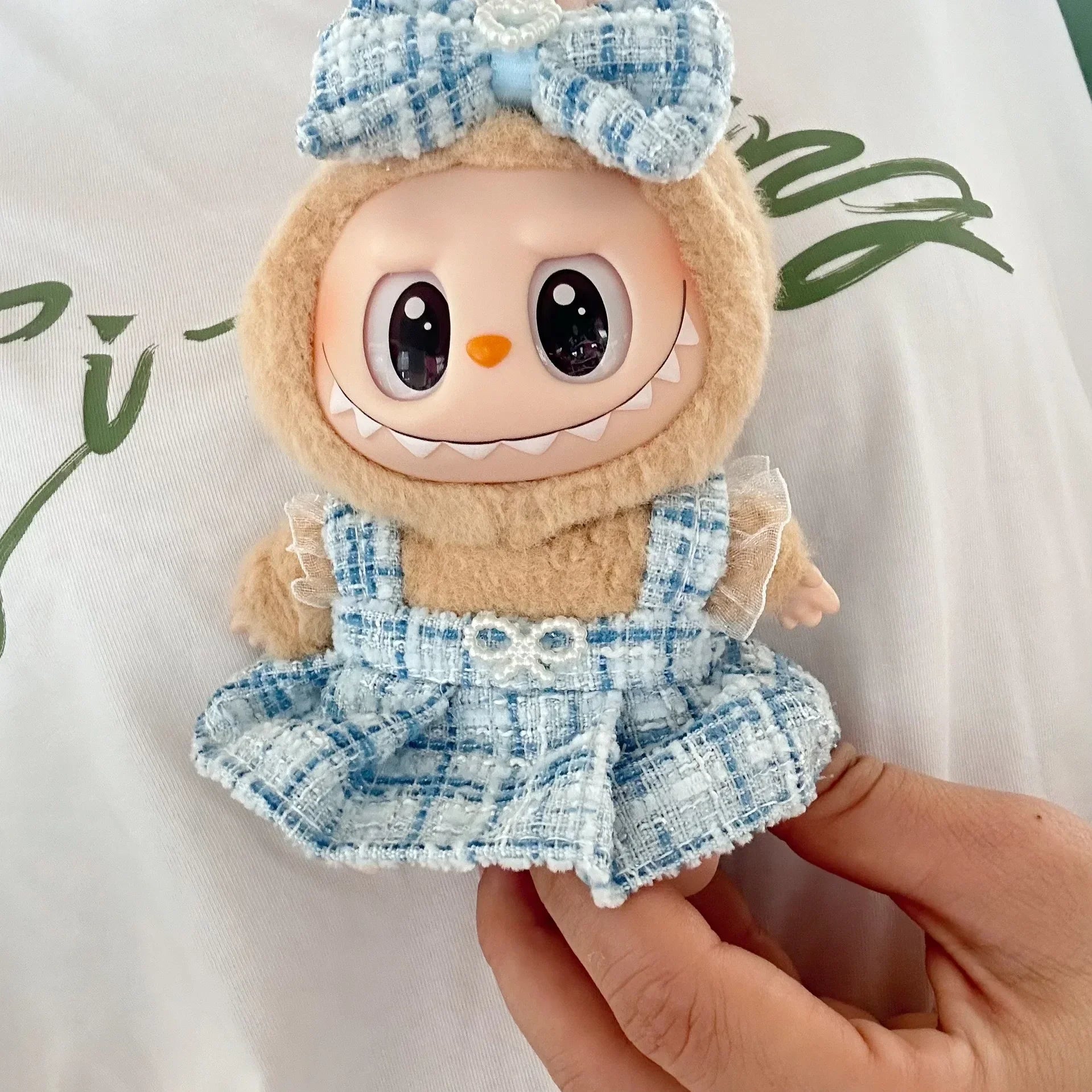 Cute Labubu Doll Outfit Accessories Classic Dress Set for 17CM V2 Mini Dolls Clothing Girl Kid Gift Labubu clothes luxury