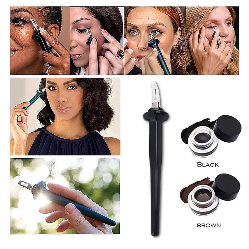 Silicone Eyeliner Brush Black Liquid Eyeliner Eye Make up Super Waterproof Long Lasting Eyeliner Eyes Makeup Cosmetics Tools