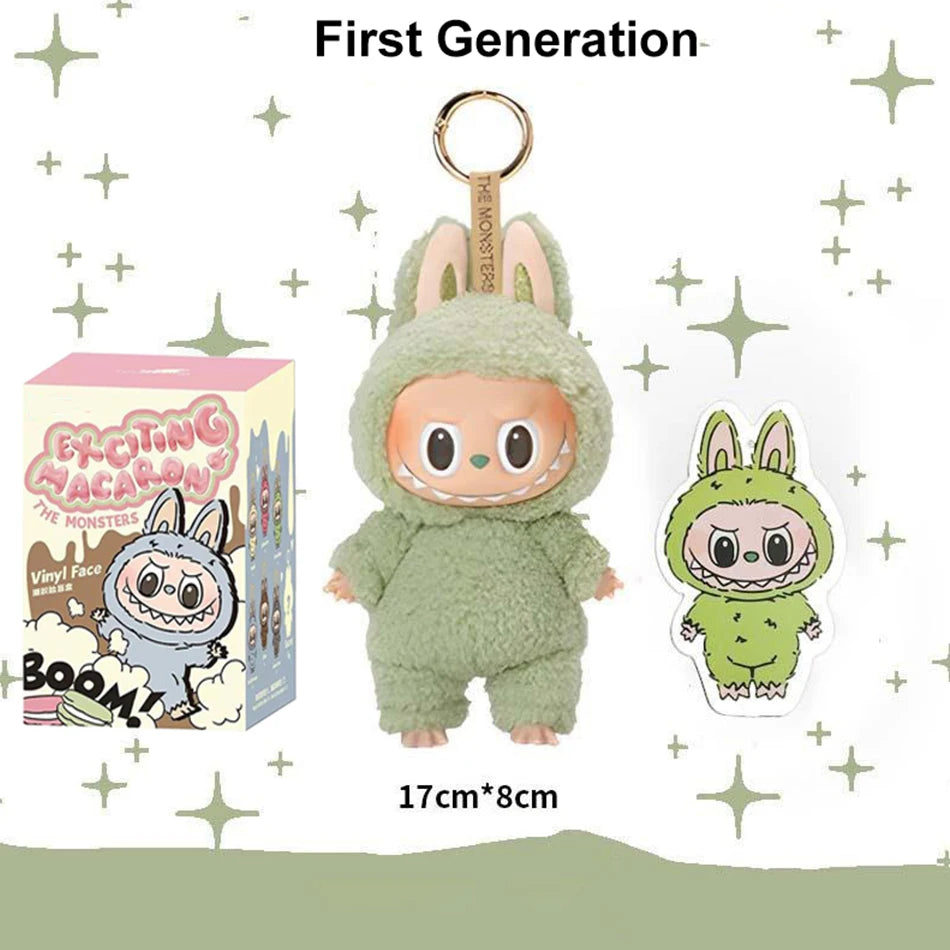 Labbubu Plush Doll Macaroon Action Anime Figure Doll Hobbies Pendant Ornament Cute Mysterious Box Pvc Kid Festival Surprise Gift