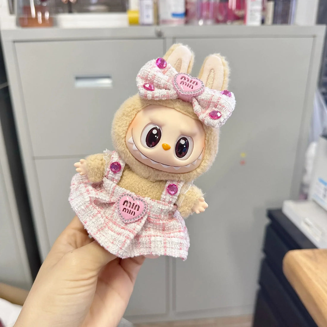 Cute Labubu Doll Outfit Accessories Classic Dress Set for 17CM V2 Mini Dolls Clothing Girl Kid Gift Labubu clothes luxury