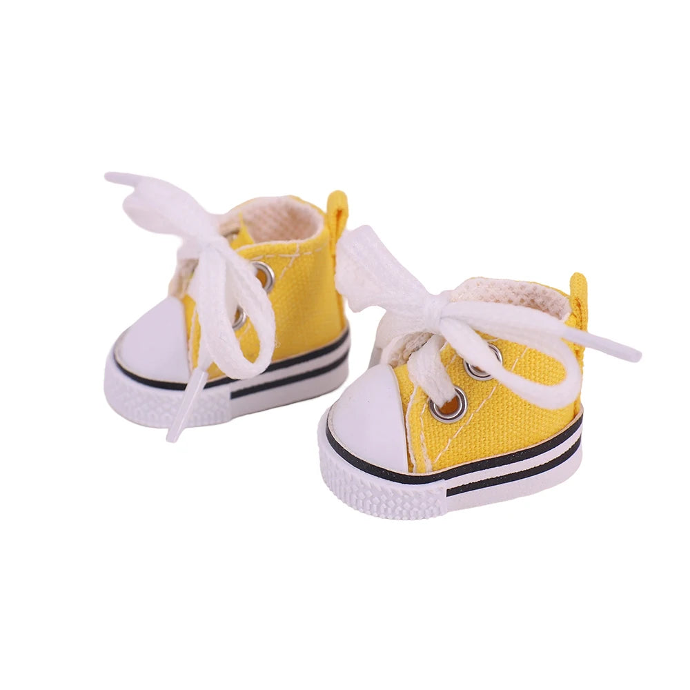 Doll Shoes 3.8Cm Length Canvas Shoe For 17cm Lalbubu Kpop Dolls Accessories Martin Boots Plush labubu Doll,Holiday Gifts