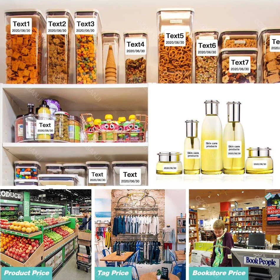 NIIMBOT B21 Label Printer Portable Wir-eless Bluetooth Thermal Label Maker Sticker Printer Color Clear label paper with printer