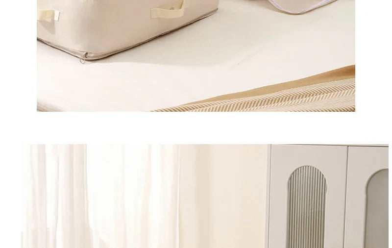 Double Zipper Compression Bag Comforter Clothes Bedding Storage Closet Case Travel Wardrobe Duvet Space Saver Home Big Organizer
