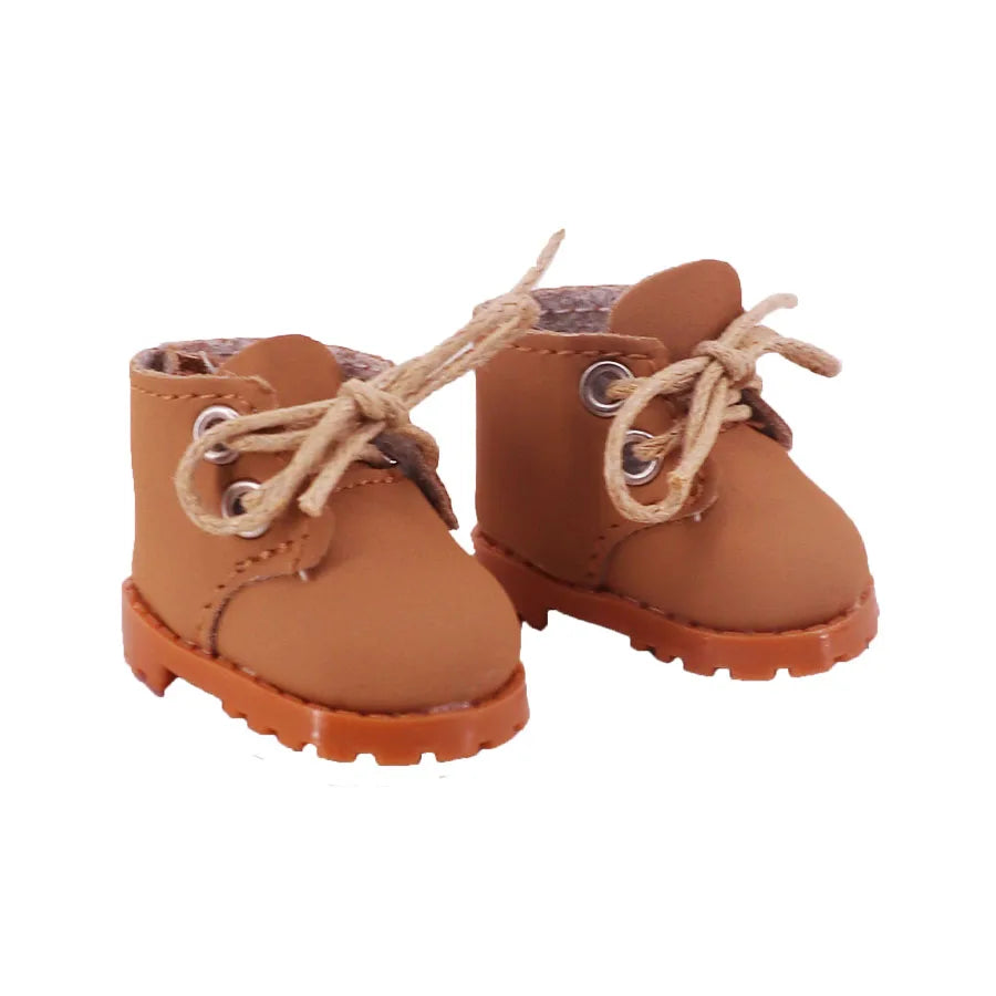 Doll Shoes 3.8Cm Length Canvas Shoe For 17cm Lalbubu Kpop Dolls Accessories Martin Boots Plush labubu Doll,Holiday Gifts