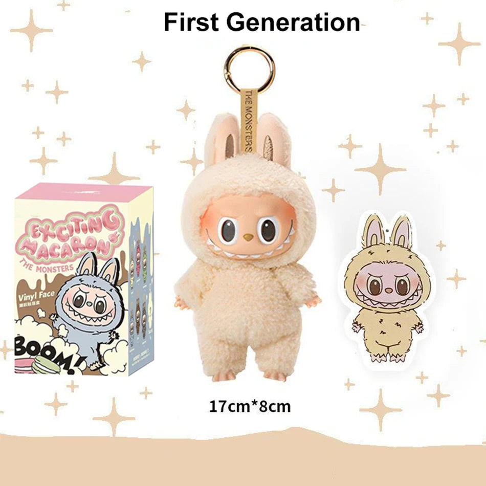 Labbubu Plush Doll Macaroon Action Anime Figure Doll Hobbies Pendant Ornament Cute Mysterious Box Pvc Kid Festival Surprise Gift
