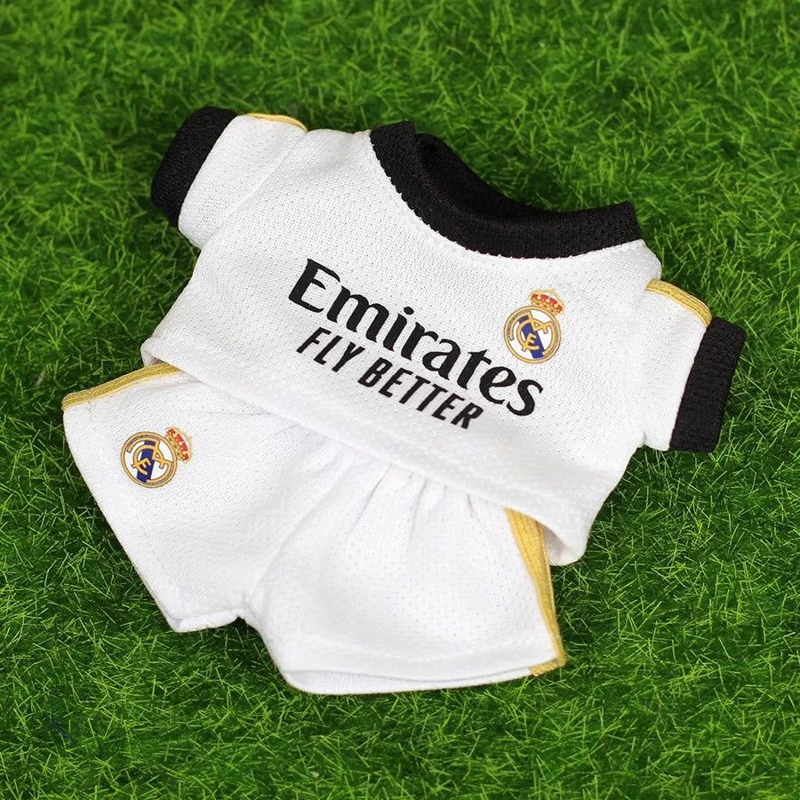 Labubu 17cm Football Team Uniform Hoodie T-Shirt Heart Pounding Macaron Dressing Handsome Costume Toy Gift For Fans Gift No Doll