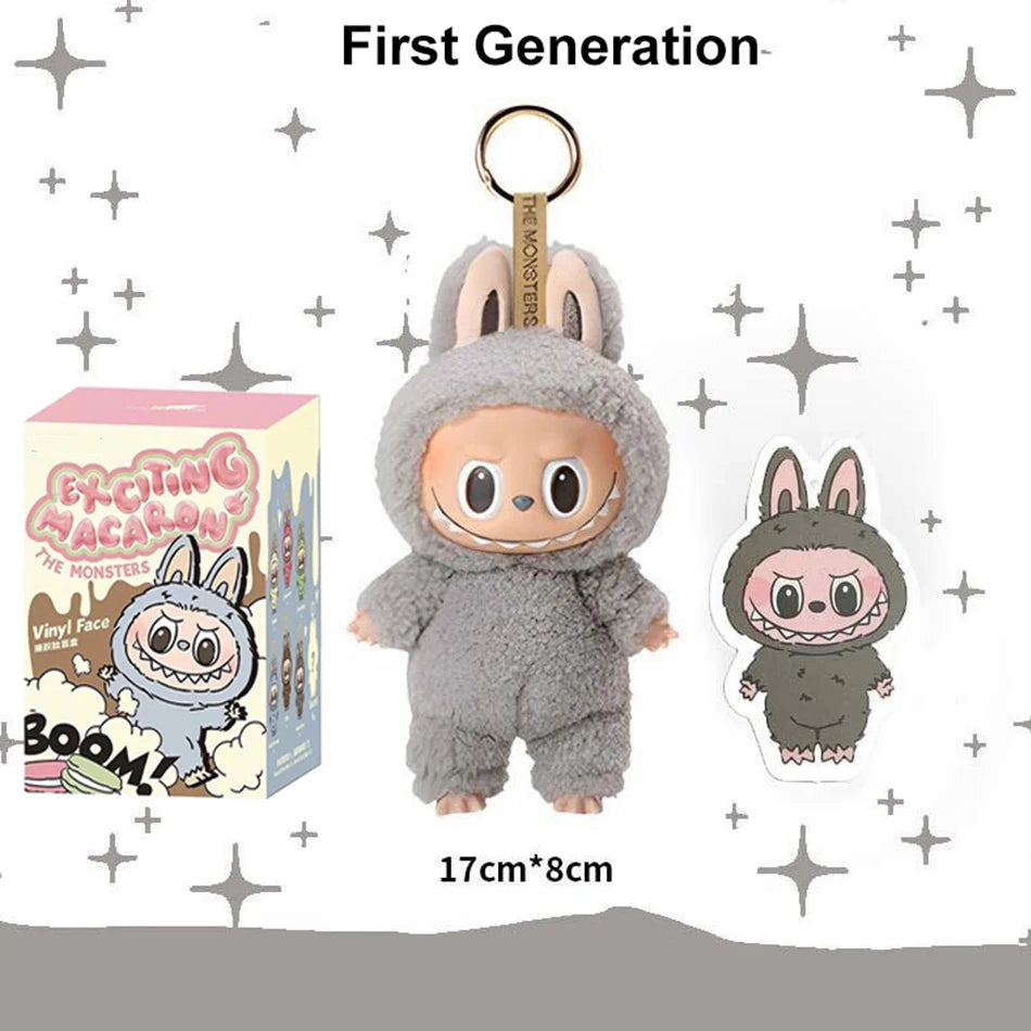 Labbubu Plush Doll Macaroon Action Anime Figure Doll Hobbies Pendant Ornament Cute Mysterious Box Pvc Kid Festival Surprise Gift