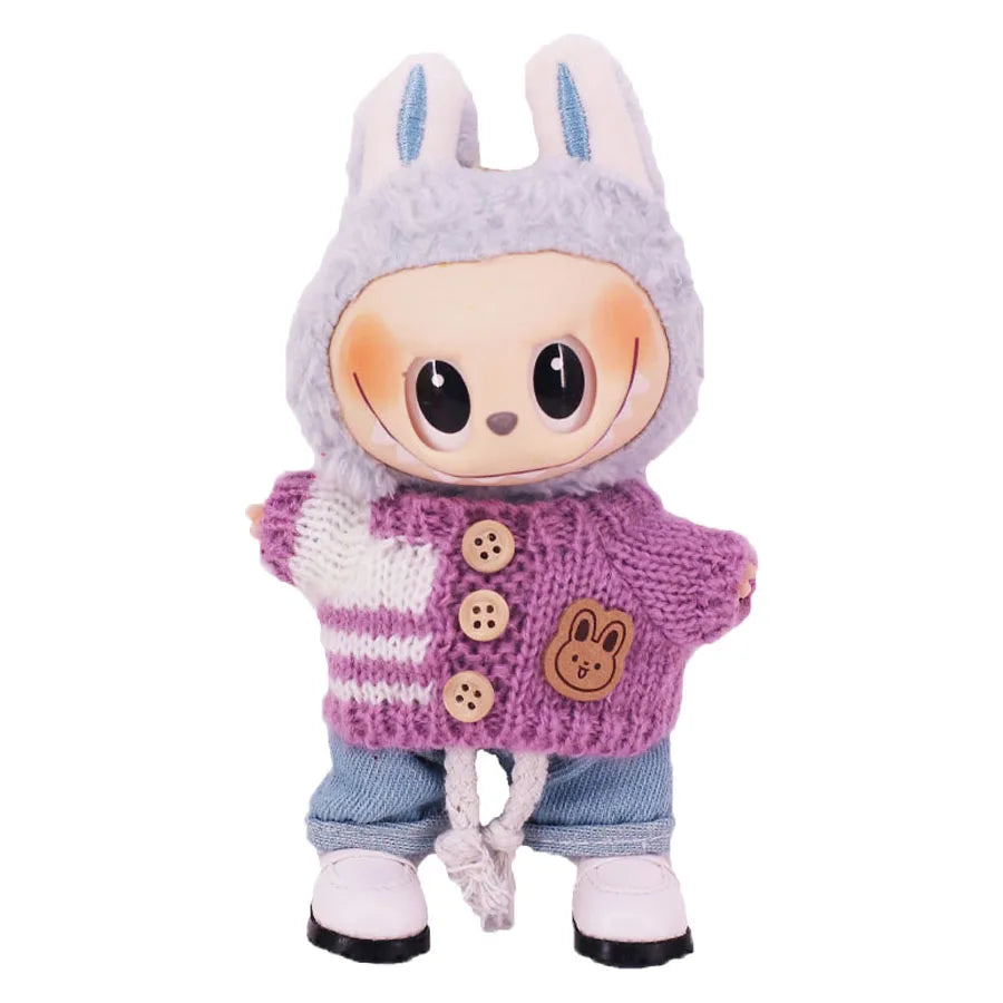 Doll Shoes 3.8Cm Length Canvas Shoe For 17cm Lalbubu Kpop Dolls Accessories Martin Boots Plush labubu Doll,Holiday Gifts