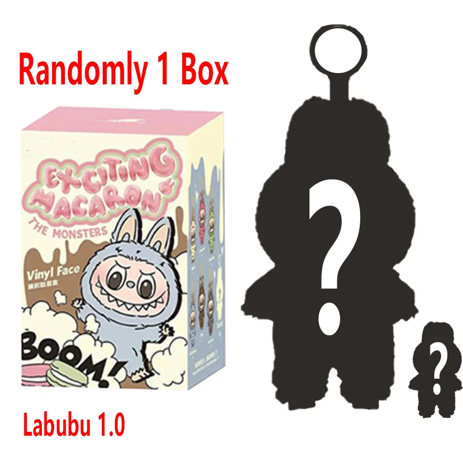 Labbubu Plush Doll Macaroon Action Anime Figure Doll Hobbies Pendant Ornament Cute Mysterious Box Pvc Kid Festival Surprise Gift
