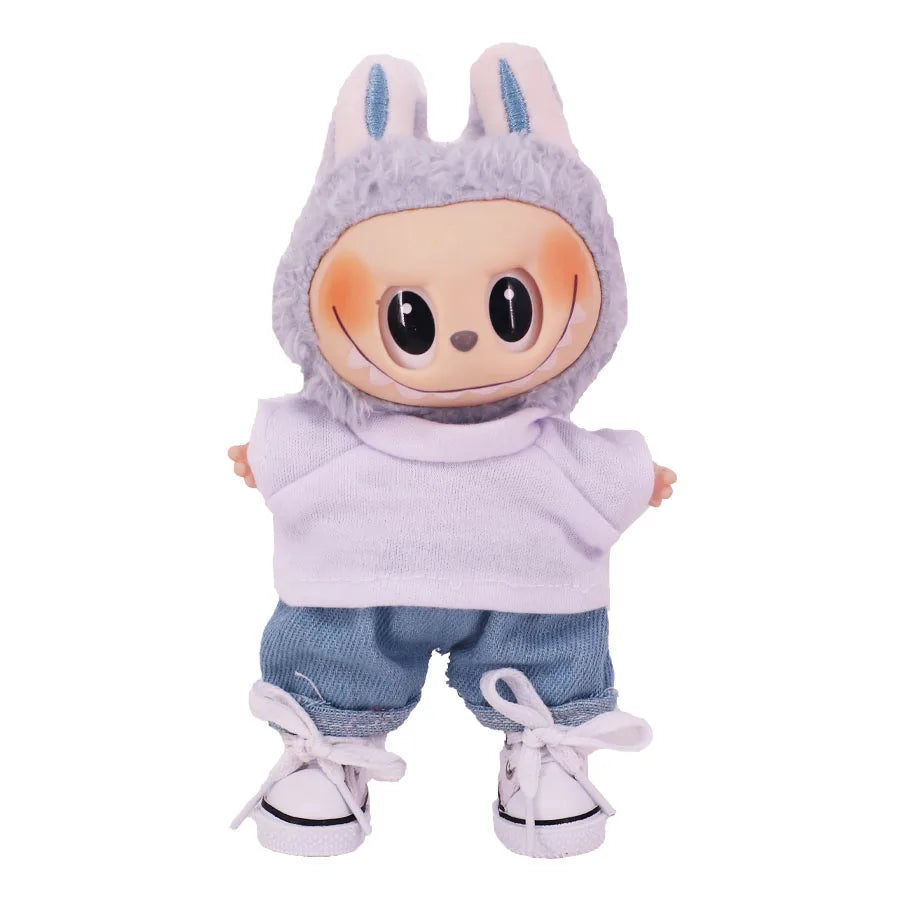 Doll Shoes 3.8Cm Length Canvas Shoe For 17cm Lalbubu Kpop Dolls Accessories Martin Boots Plush labubu Doll,Holiday Gifts