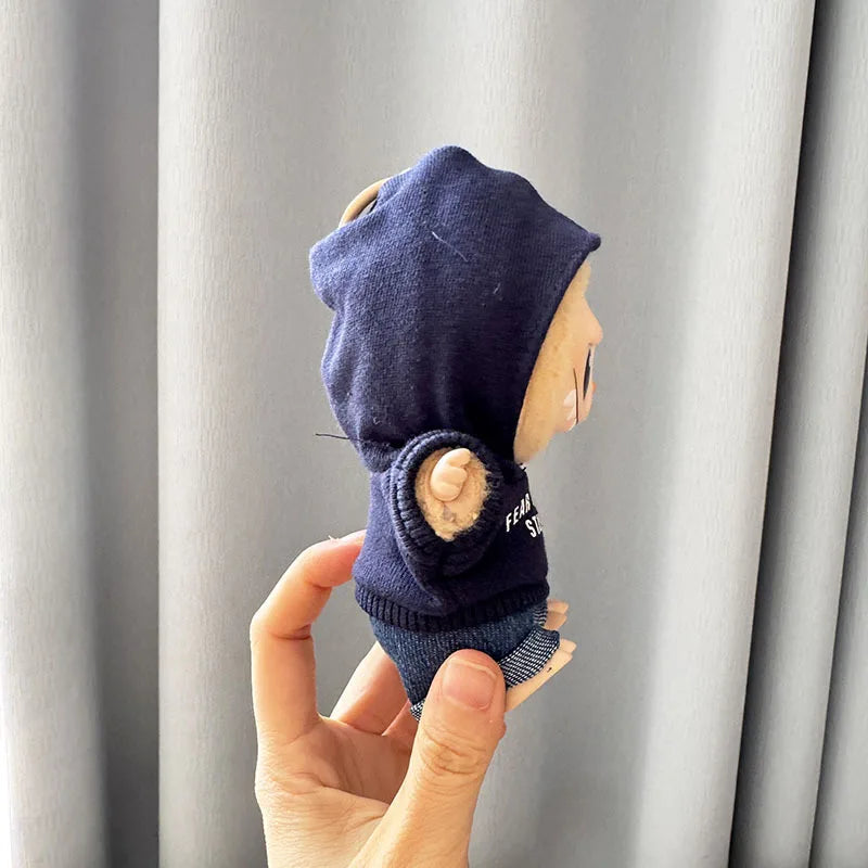 Labubu 17cm Clothes II Idol Dolls Sitting Party The Monster Outfit Accessories Clothing DIY Kids Gift Hoodie And Jeans EM03A