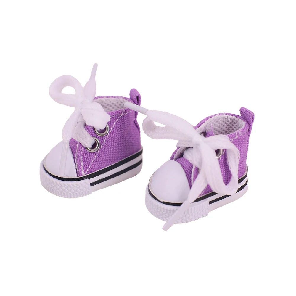 Doll Shoes 3.8Cm Length Canvas Shoe For 17cm Lalbubu Kpop Dolls Accessories Martin Boots Plush labubu Doll,Holiday Gifts