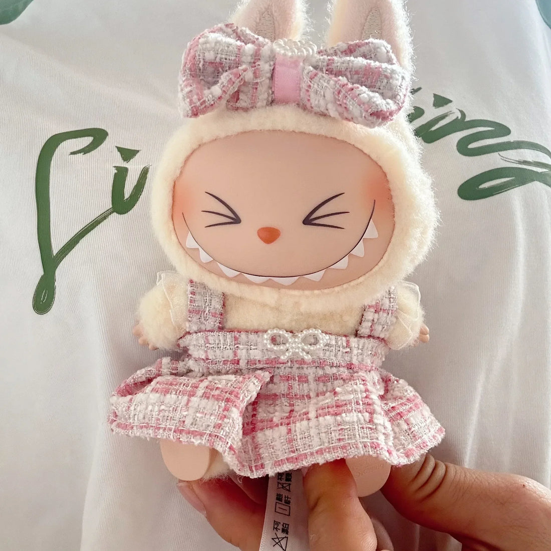 Cute Labubu Doll Outfit Accessories Classic Dress Set for 17CM V2 Mini Dolls Clothing Girl Kid Gift Labubu clothes luxury
