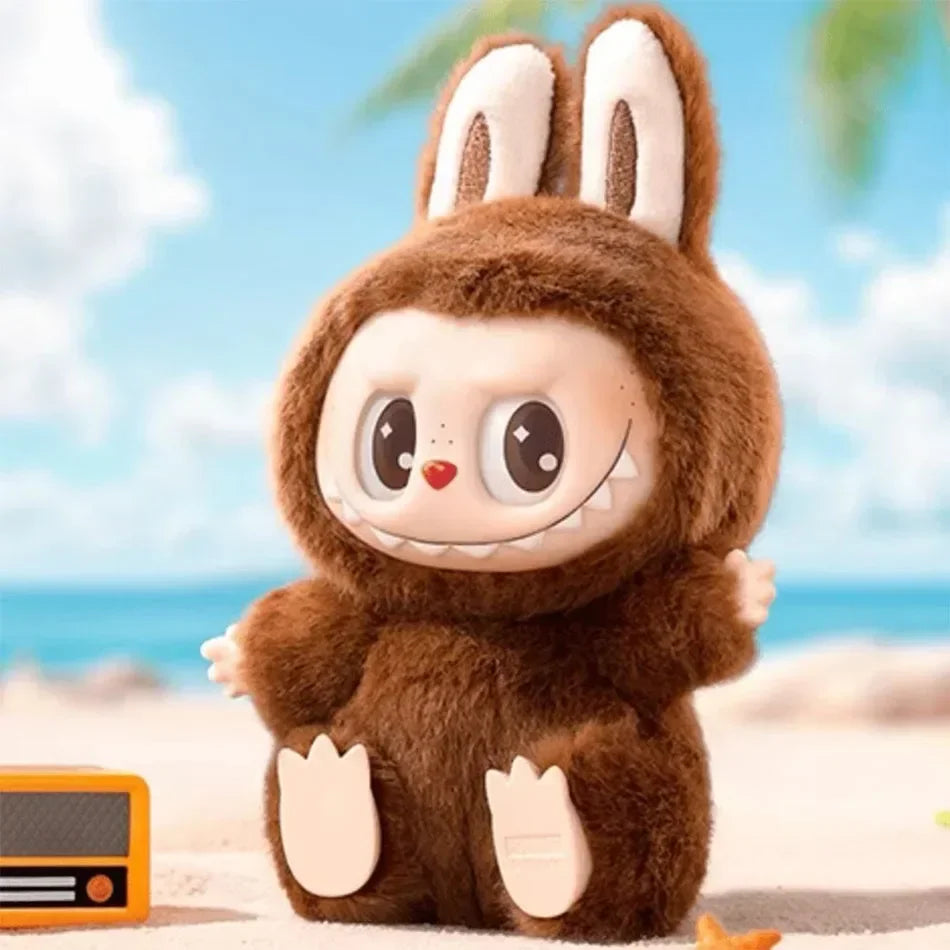 Anime Figure Kawaii Labubu Blind Box Have A Seat Series PVC Pendant Doll Model Toy Purple Monster Keychain Kids Birthday Gifts