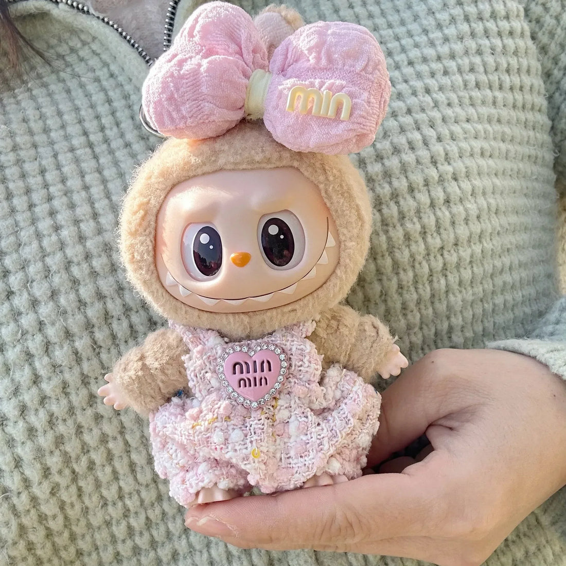Cute Labubu Doll Outfit Accessories Classic Dress Set for 17CM V2 Mini Dolls Clothing Girl Kid Gift Labubu clothes luxury
