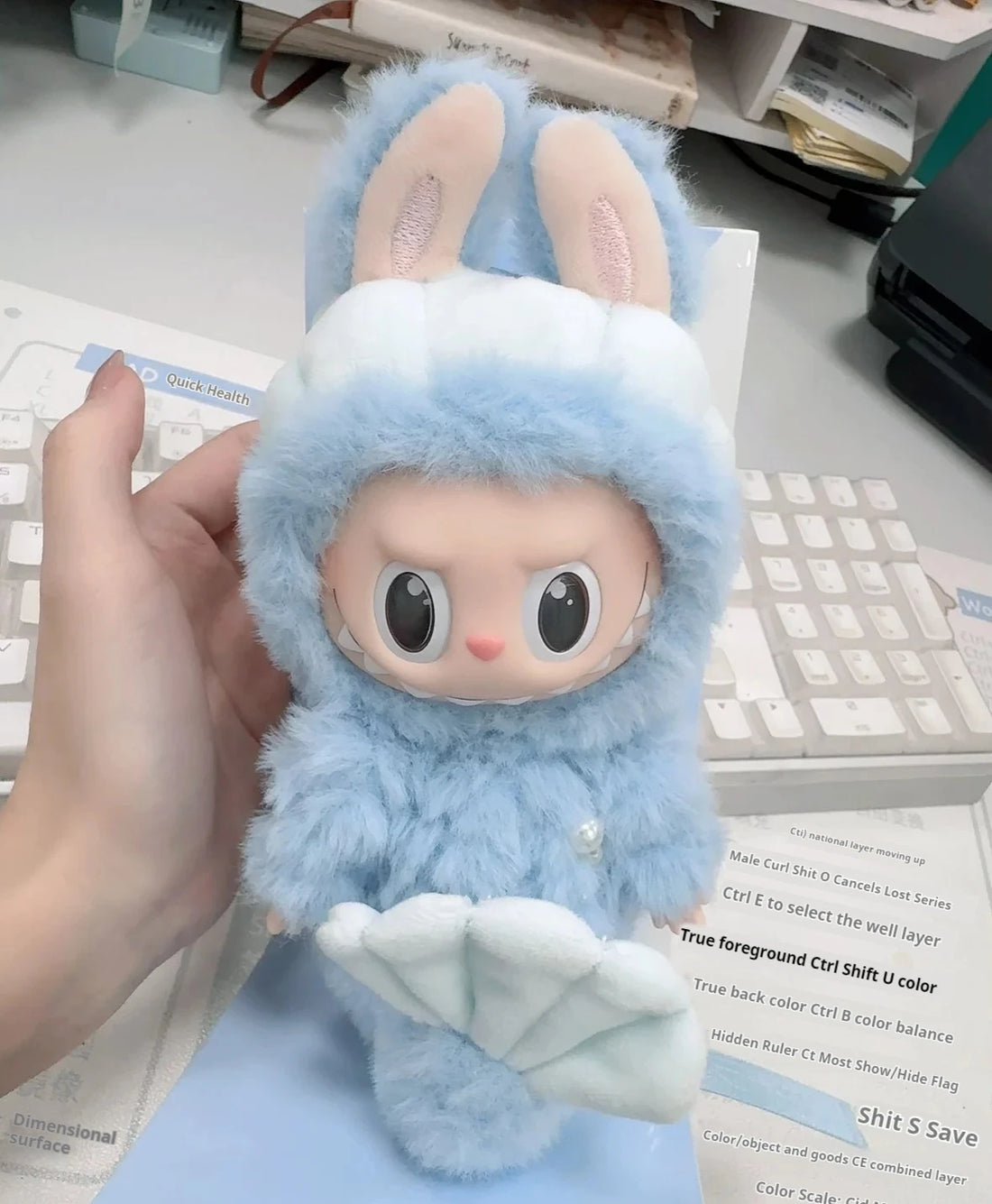 Labubu Keychain Lububu Keyring Labubu Merlion Pendant Mermaid Labubu Children Toy Christmas Gift High Quality Replica Version