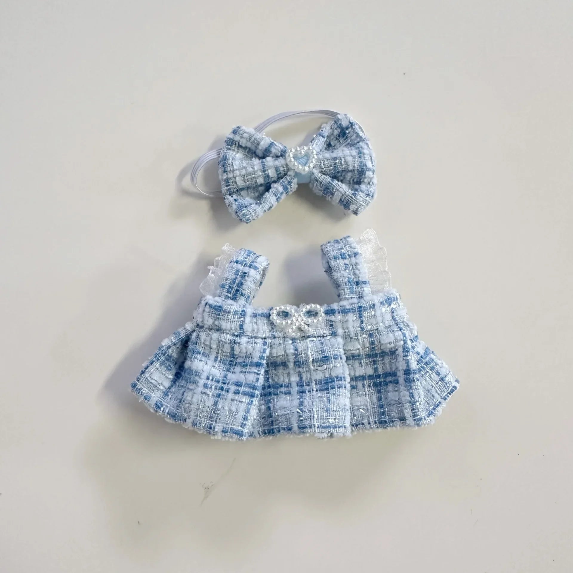 Cute Labubu Doll Outfit Accessories Classic Dress Set for 17CM V2 Mini Dolls Clothing Girl Kid Gift Labubu clothes luxury