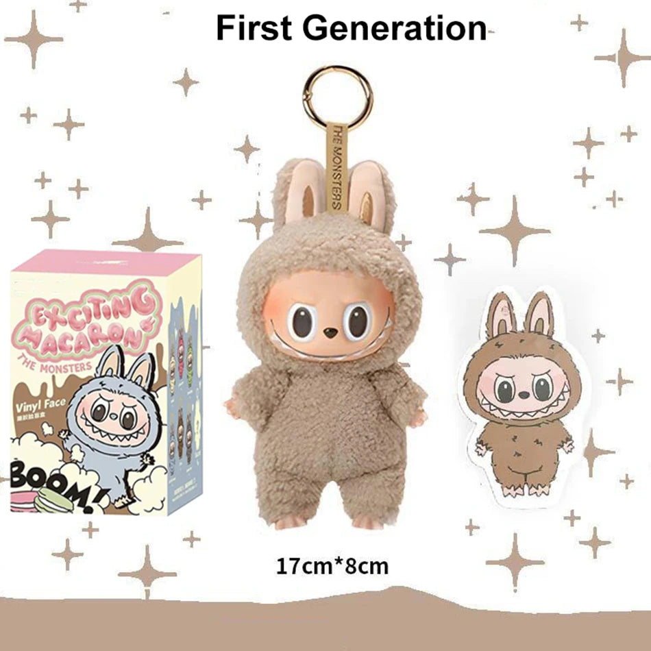 Labbubu Plush Doll Macaroon Action Anime Figure Doll Hobbies Pendant Ornament Cute Mysterious Box Pvc Kid Festival Surprise Gift