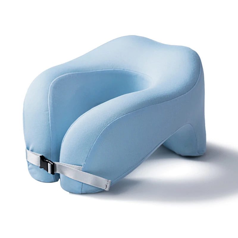 Travel Pillow U-Shape Pure Memory Foam Neck Pillow For Airplane Office Nap Cervical Pillows Flight Sleeping Head Neck Support
