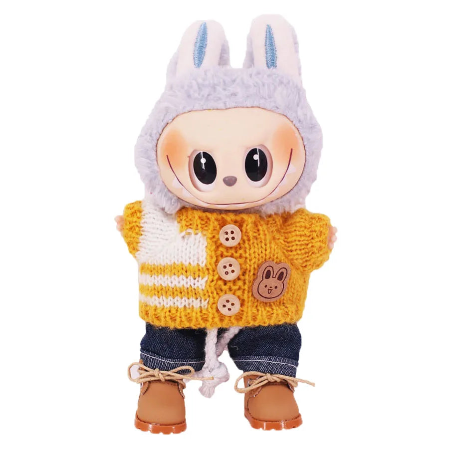 Doll Shoes 3.8Cm Length Canvas Shoe For 17cm Lalbubu Kpop Dolls Accessories Martin Boots Plush labubu Doll,Holiday Gifts