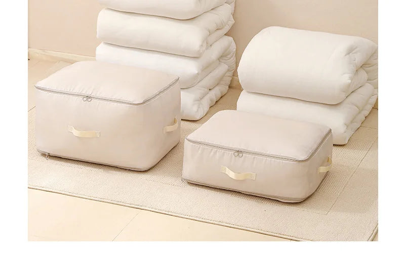 Double Zipper Compression Bag Comforter Clothes Bedding Storage Closet Case Travel Wardrobe Duvet Space Saver Home Big Organizer