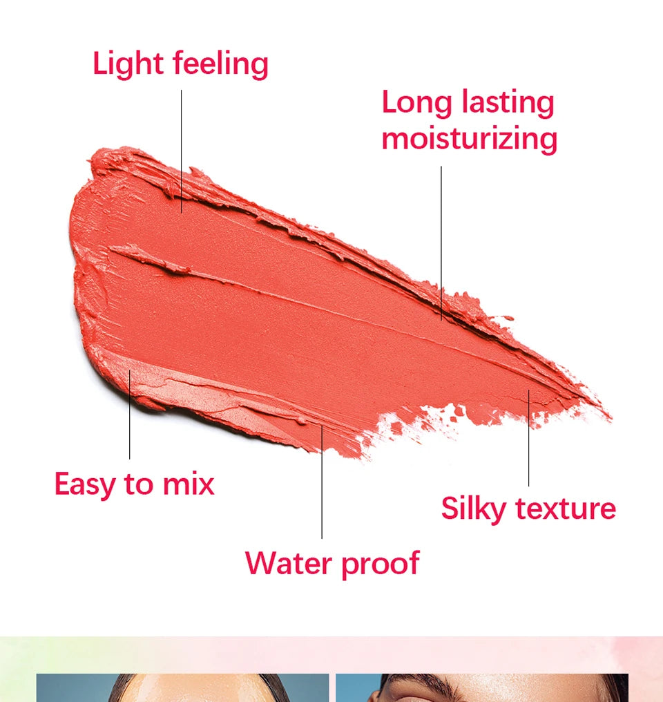 pixiBlush Cosmetic Blush Makeup Products Make Up Blusher Cosmetics Pink Blush in Bar Korean Palette Long lasting Matte Stick