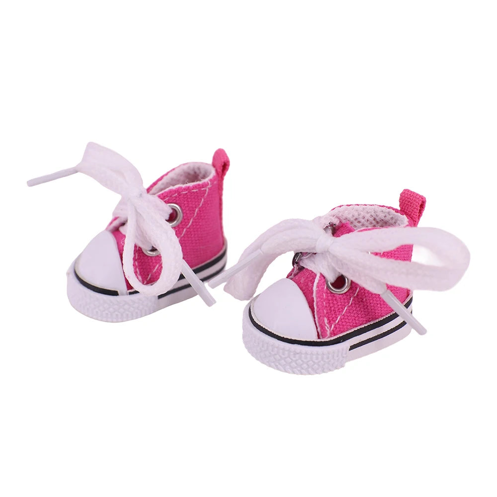 Doll Shoes 3.8Cm Length Canvas Shoe For 17cm Lalbubu Kpop Dolls Accessories Martin Boots Plush labubu Doll,Holiday Gifts