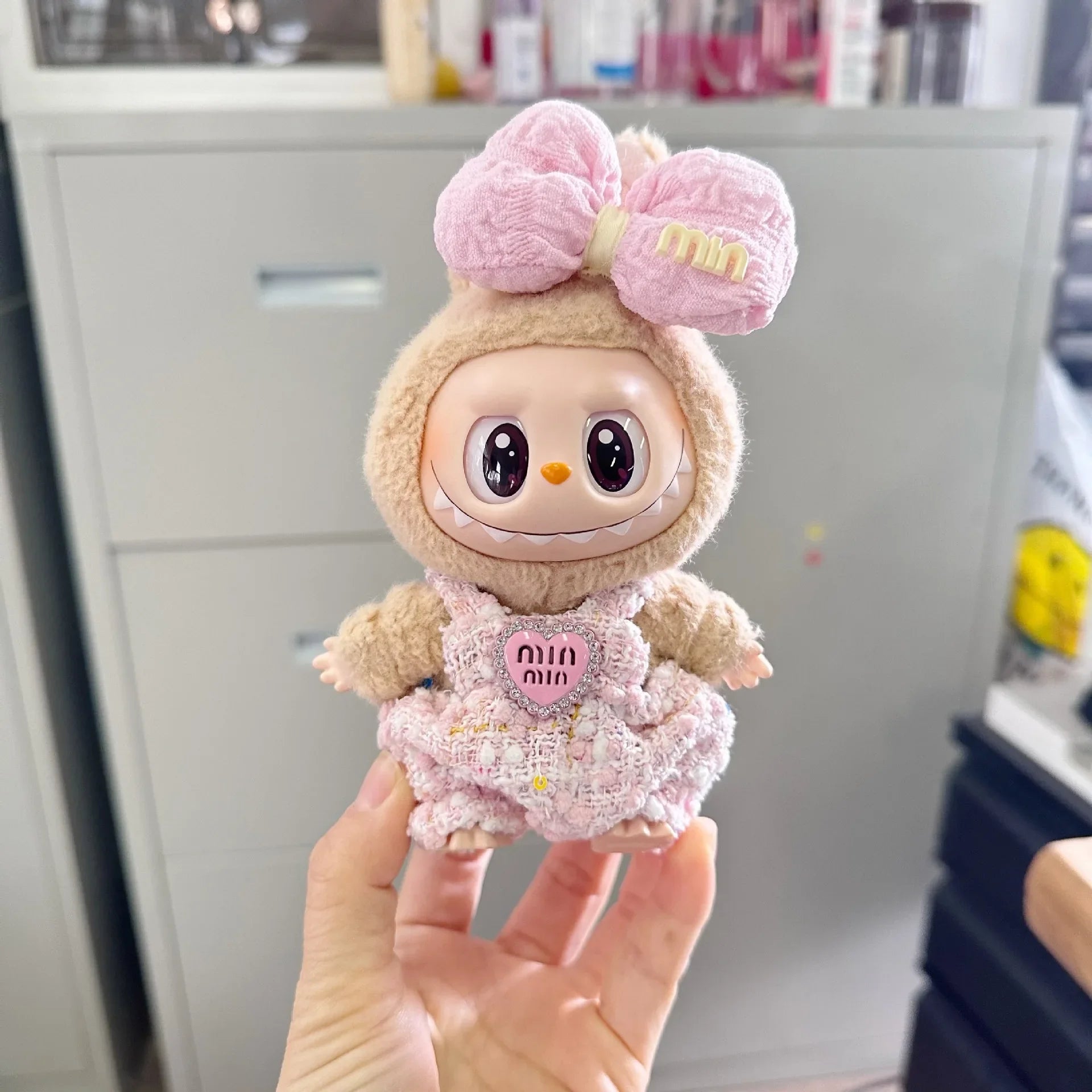 Cute Labubu Doll Outfit Accessories Classic Dress Set for 17CM V2 Mini Dolls Clothing Girl Kid Gift Labubu clothes luxury