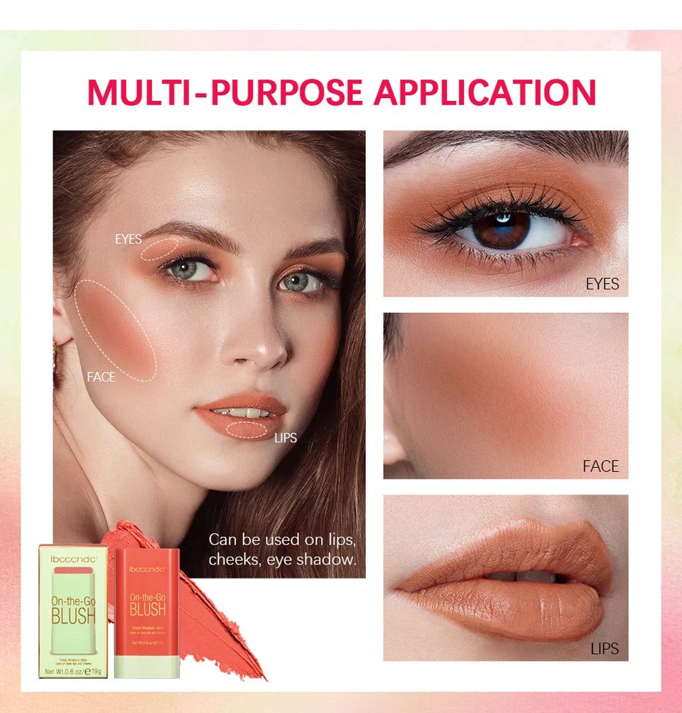 pixiBlush Cosmetic Blush Makeup Products Make Up Blusher Cosmetics Pink Blush in Bar Korean Palette Long lasting Matte Stick