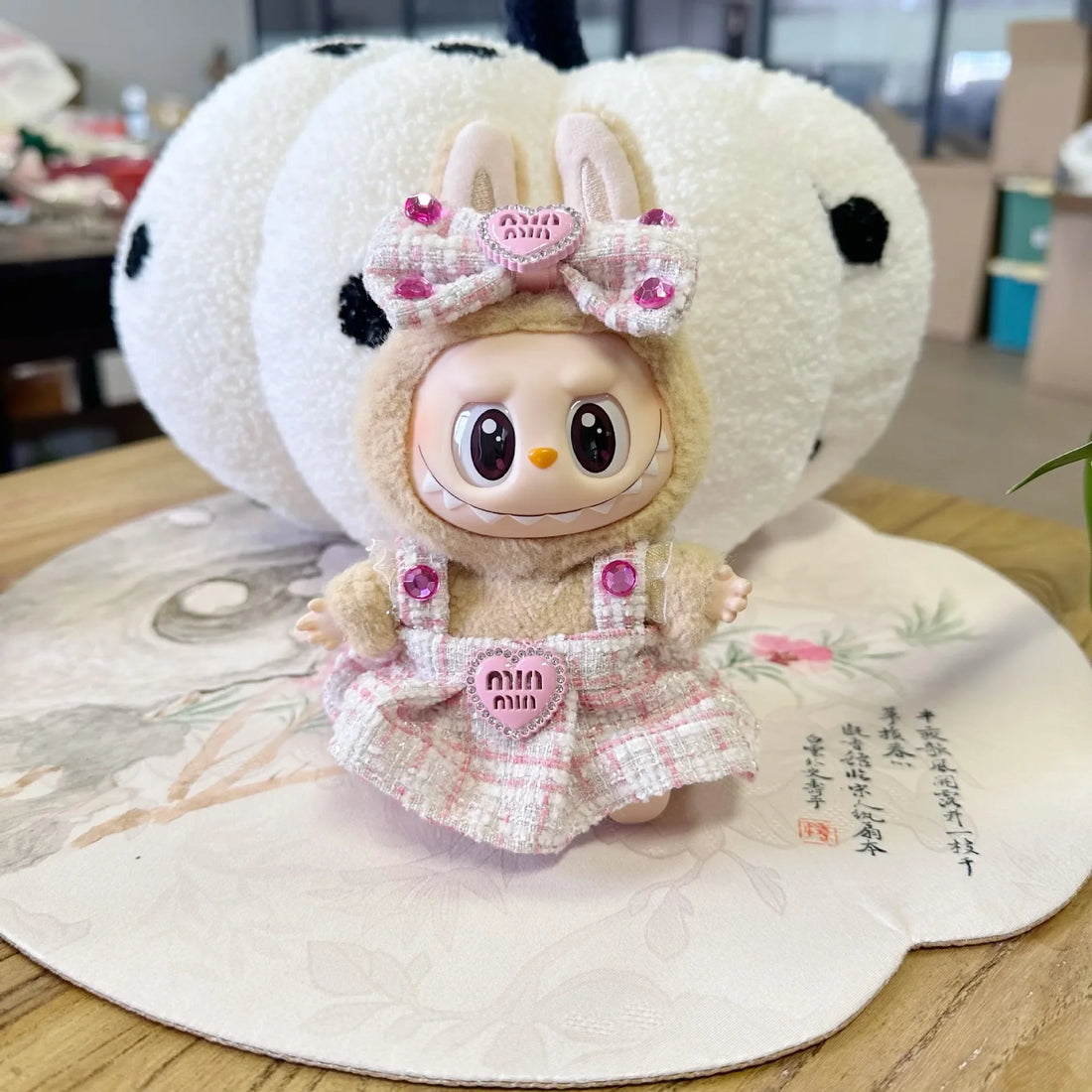 Cute Labubu Doll Outfit Accessories Classic Dress Set for 17CM V2 Mini Dolls Clothing Girl Kid Gift Labubu clothes luxury