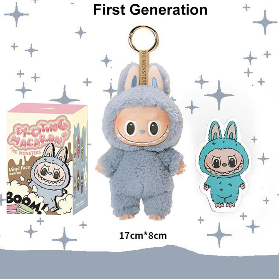 Labbubu Plush Doll Macaroon Action Anime Figure Doll Hobbies Pendant Ornament Cute Mysterious Box Pvc Kid Festival Surprise Gift
