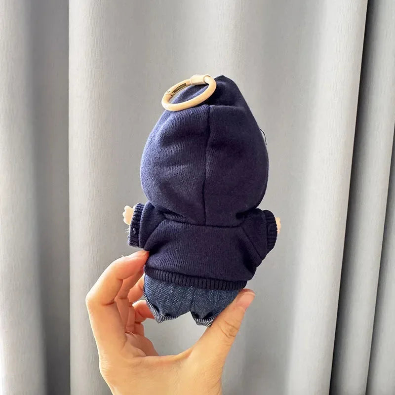 Labubu 17cm Clothes II Idol Dolls Sitting Party The Monster Outfit Accessories Clothing DIY Kids Gift Hoodie And Jeans EM03A