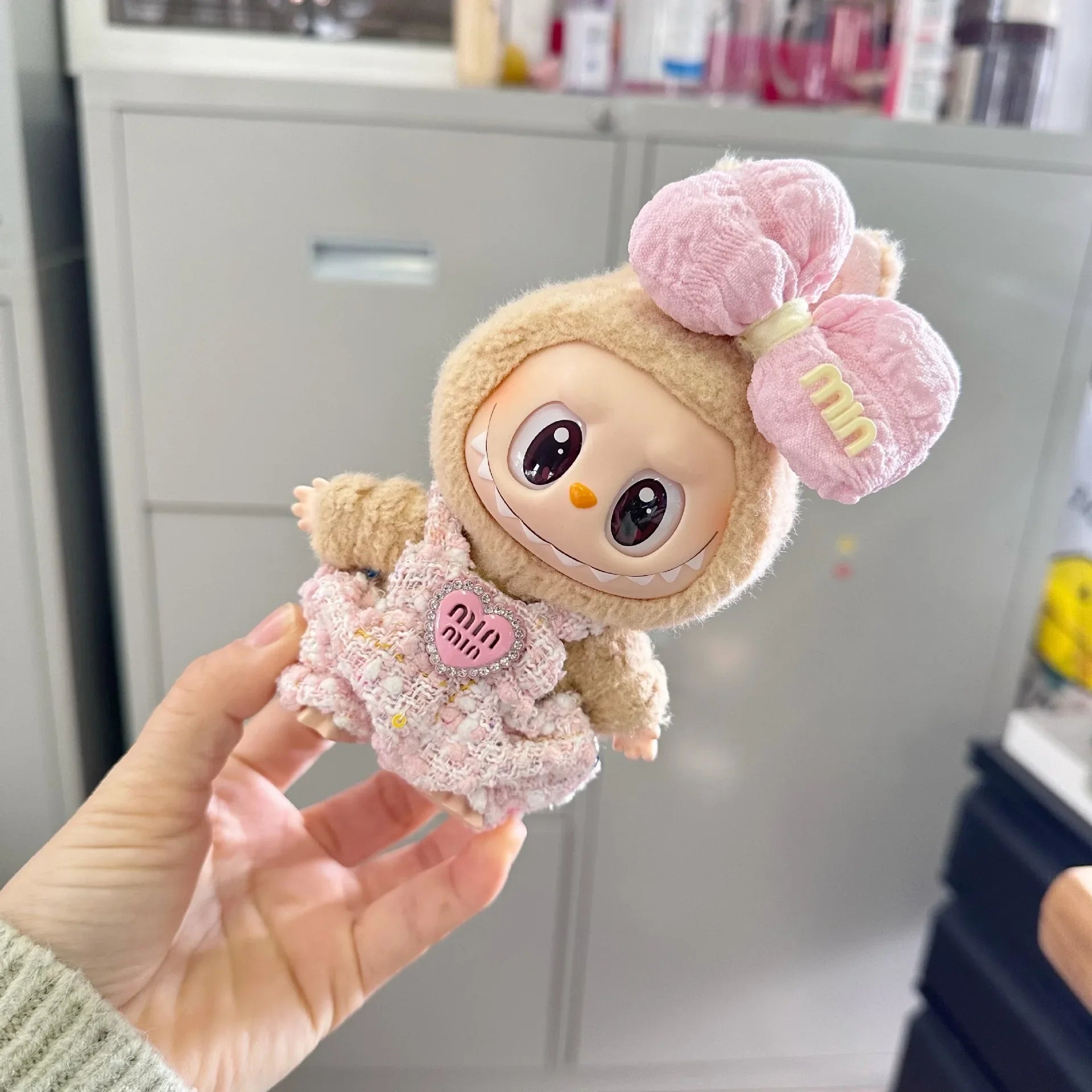 Cute Labubu Doll Outfit Accessories Classic Dress Set for 17CM V2 Mini Dolls Clothing Girl Kid Gift Labubu clothes luxury