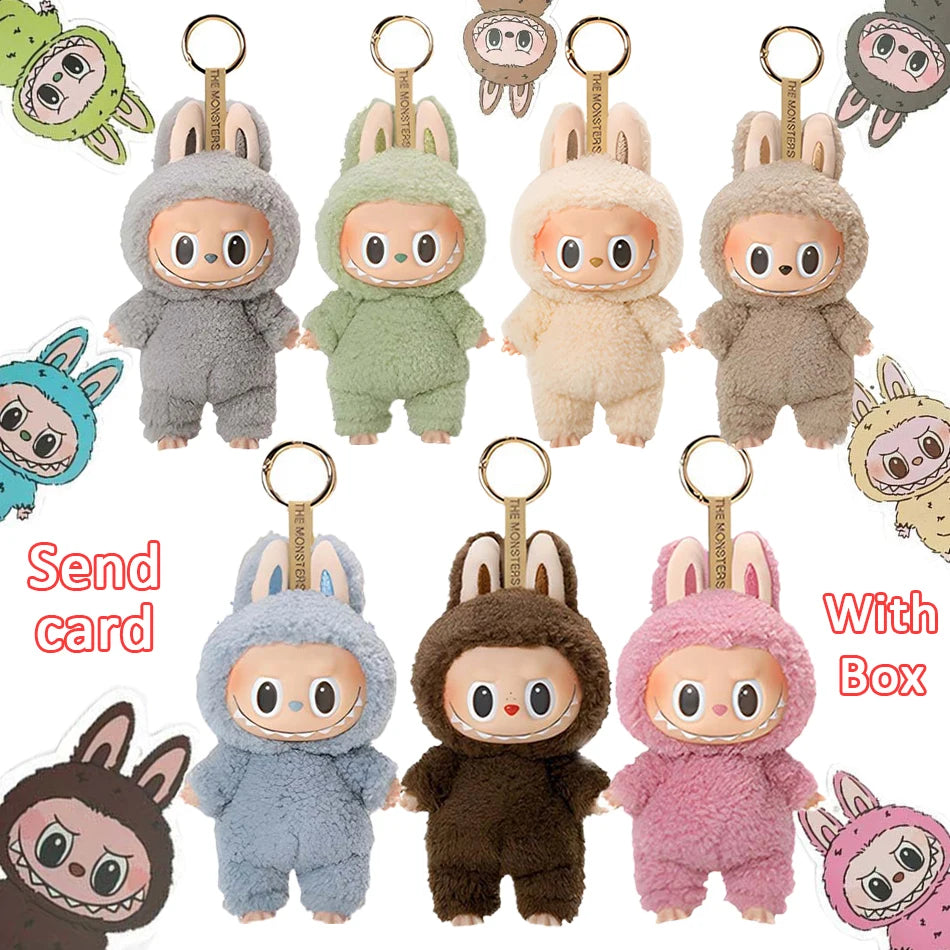 Labbubu Plush Doll Macaroon Action Anime Figure Doll Hobbies Pendant Ornament Cute Mysterious Box Pvc Kid Festival Surprise Gift