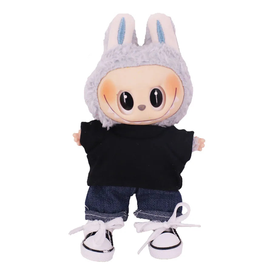 Doll Shoes 3.8Cm Length Canvas Shoe For 17cm Lalbubu Kpop Dolls Accessories Martin Boots Plush labubu Doll,Holiday Gifts