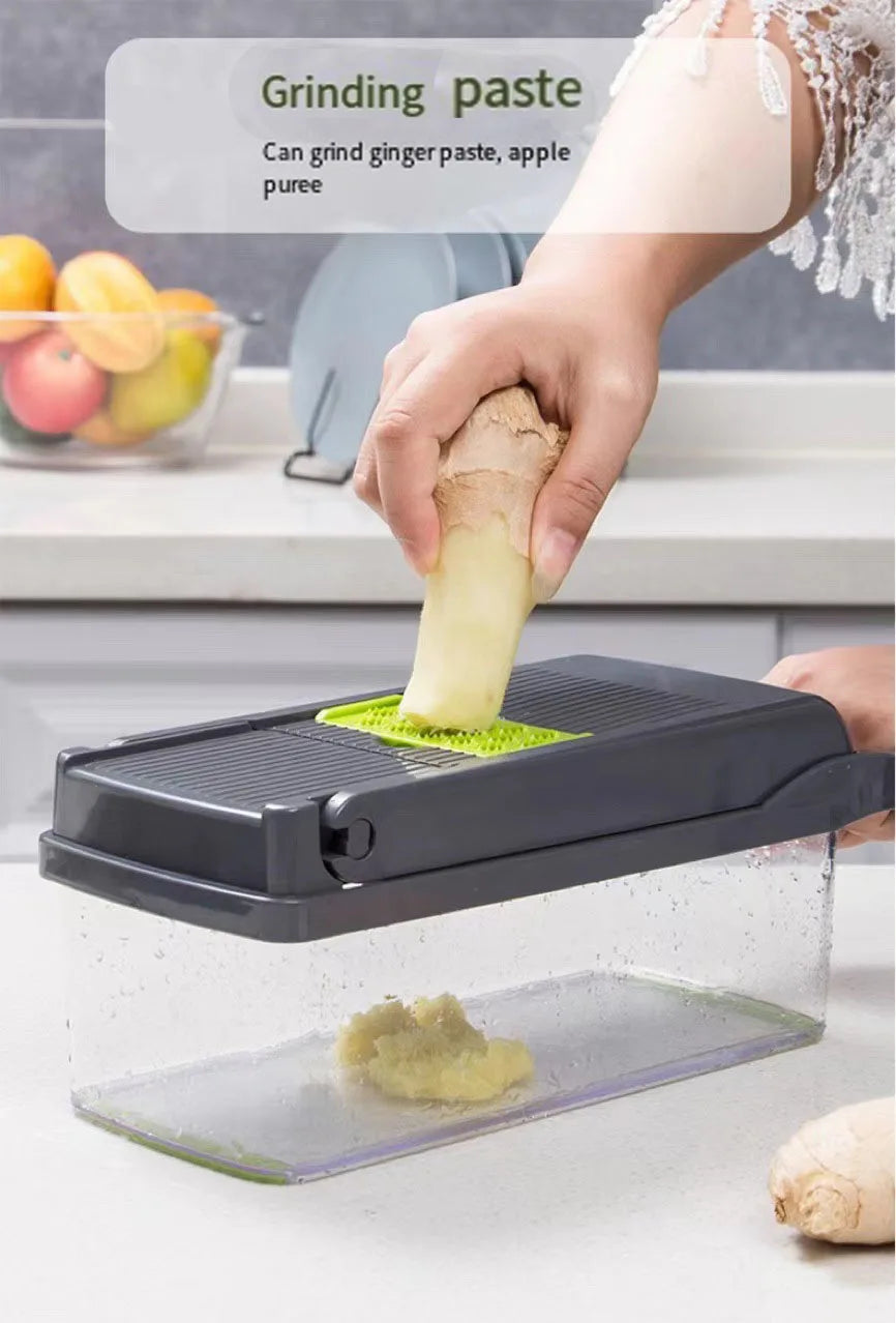 Household multi-function chopper slicing, shredding and dicing fast chopper 14/16-piece set chopper is suitable for the kitchen