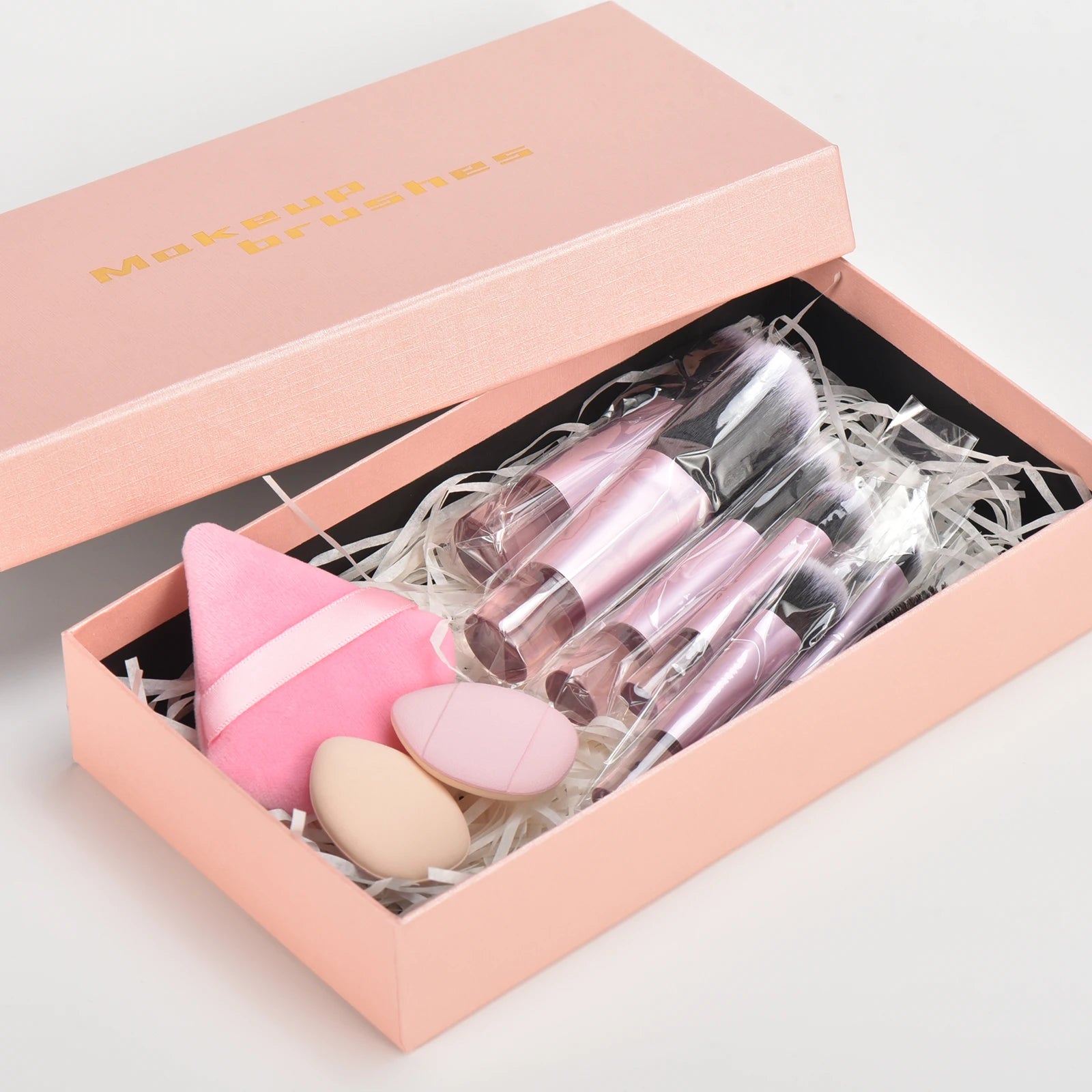 10 color Mini makeup brush Travel portable Makeup Tool Makeup Puff - Palm Brush Professional Makeup tool set Christmas gift