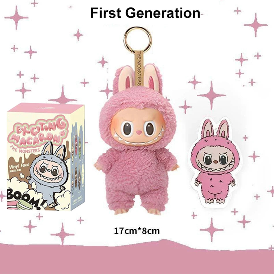 Labbubu Plush Doll Macaroon Action Anime Figure Doll Hobbies Pendant Ornament Cute Mysterious Box Pvc Kid Festival Surprise Gift