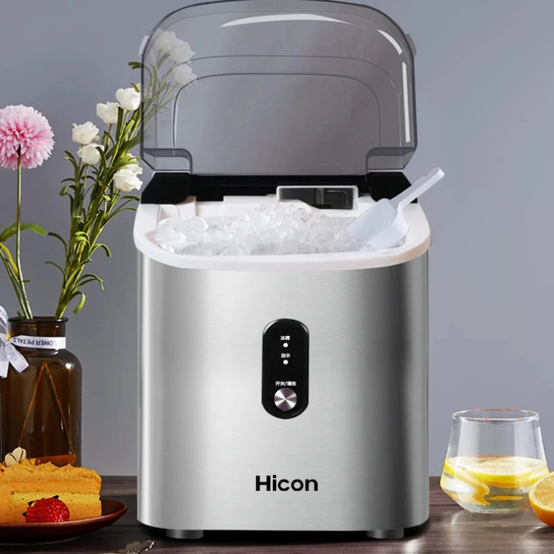 Nugget Countertop Ice Maker, Silonn Chewable Pellet Ice Machine with Self-Cleaning Function,  1.1L 135W 0.7KG