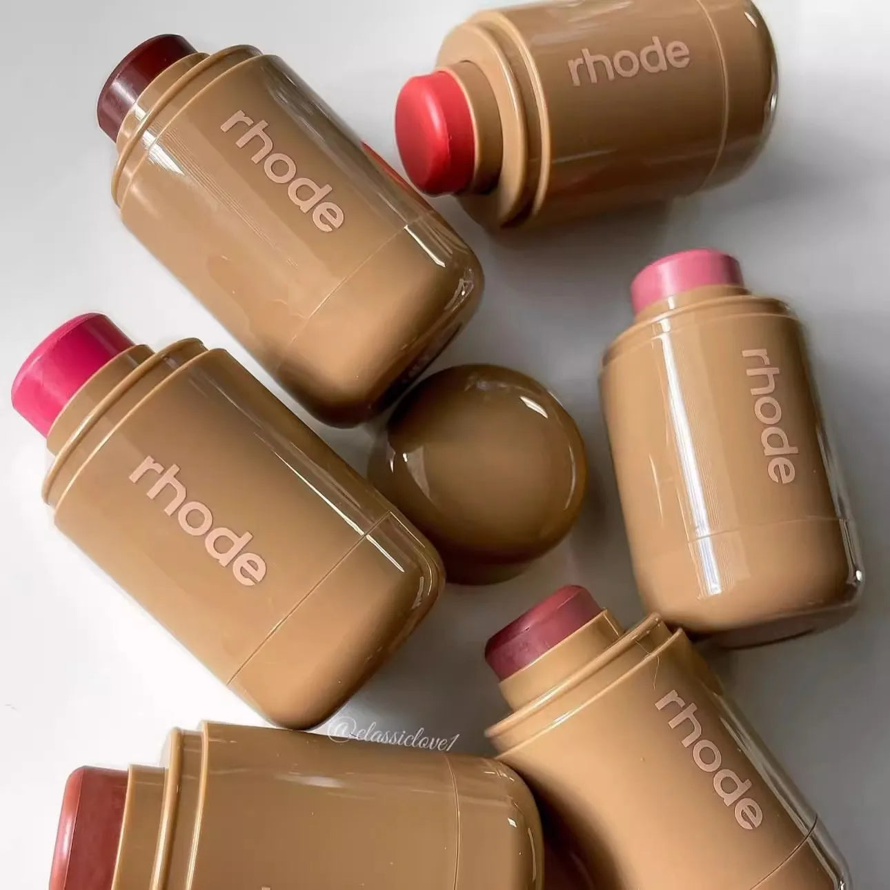 RHODE Makeup Cheek Blush Cream Blusher Stick Lip Gloss Phone Case For iPhone New Toast SALTY TAN Raspberry Espresso Lipstick INS